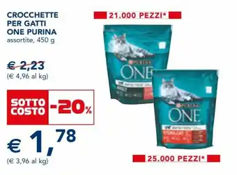 Esselunga Purina One Crocchette per Gatti 450 g offerta