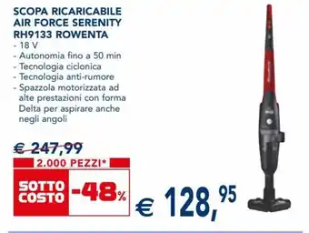 Esselunga Rowenta Scopa Ricaricabile Air Force Serenity RH9133 offerta