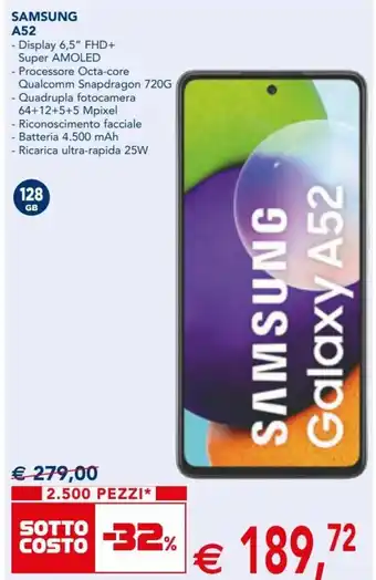 Esselunga Samsung A52 offerta