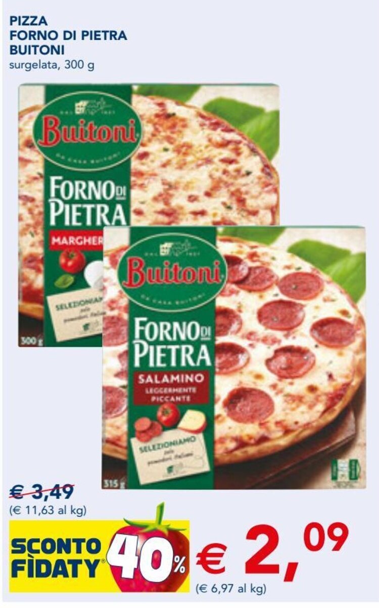 Buitoni Pizza Forno di Pietra 300 g offerta di Esselunga
