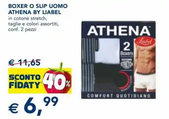 Esselunga Athena By Liabel Boxer o Slip Uomo 2 pezzi offerta