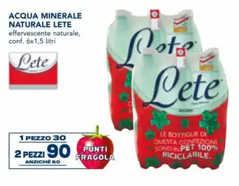 Lete Acqua Minerale Naturale 6x1,5 litri