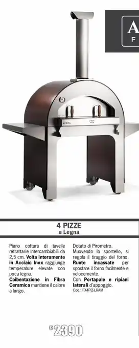 Alfa Forni 4 Pizze a Legna