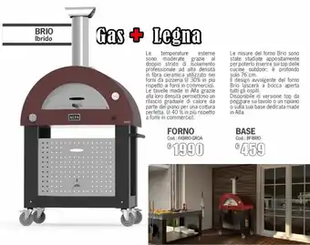 Alfa Forni Brio Ibrido Gas + Legna Base