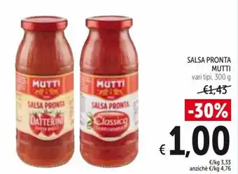 Spazio Conad Mutti Salsa Pronta 300 g offerta