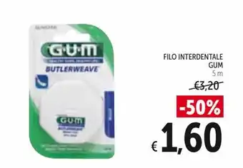 Spazio Conad Gum Filo Interdentale 5 m offerta
