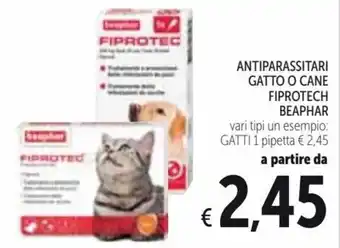 Spazio Conad Beaphar Fiprotech Antiparassitari Gatto o Cane offerta