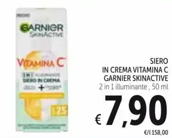 Spazio Conad Garnier Skinactive Siero in Crema Vitamina C 50 ml offerta