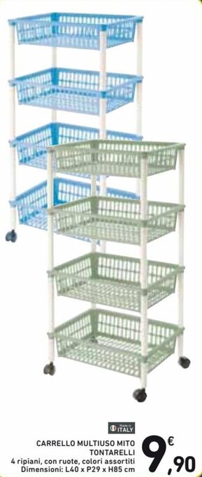 Spazio Conad Carrello Multiuso Mito Tontarelli L40 x P29 x H85 cm offerta