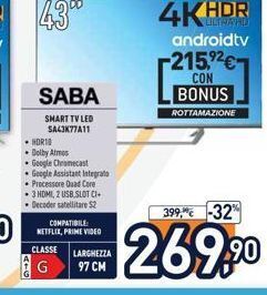 Unieuro Smart tv led offerta