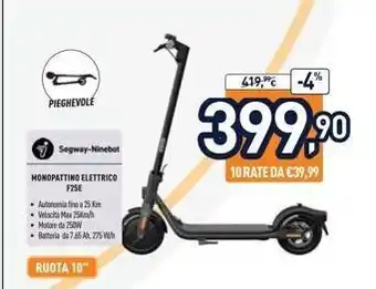419,9€ -4% pieghevole 399,90 segway-ninebot 10 rate da €39,99 monopattino elettrico f25e • autononi fino a san velocia