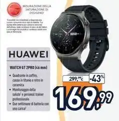 Unieuro Misurazione della saturazione di ossigeno huawei watch gt pro mm) quadrante in affin cassa in terrain ceramic • monitorag offerta