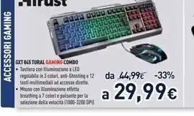 Unieuro Accessori gaming gxt bestural gaming combo - tastiera con lluminatione a led regolabile in 3 color, anti-ghosting e 12 da offerta