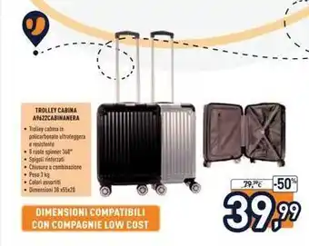 Unieuro Valigie trolley a64 offerta