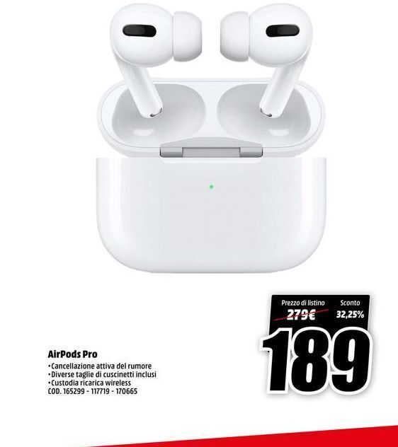 Airpods Pro: prezzi e offerte dell'Apple Shop