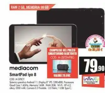 Vobis Ram 2 gb, memoria 16 gb smarad ger chek ir 30,00 compreso nel prezzo smartsound blue 100th cod m.zbtsweg 79.90 mediacom offerta