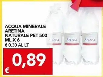 Acqua minerale aretina naturale per 500 ml x6