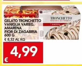 Gelato tronchetto vaniglia varieg. amarena fior di zagabria 600 g