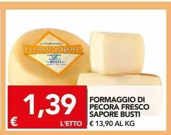 Formaggio di pecora fresco sapore busti