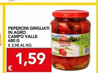 Peperoni grigliati in agro cammpo valle 680 g