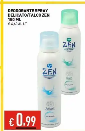 Deodorante spray delicato/talco zen