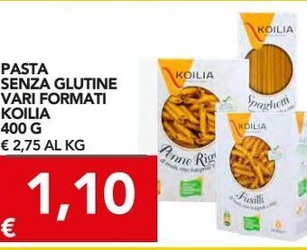 TuoDi Pasta senza glutine vari formati koilia 400 g offerta
