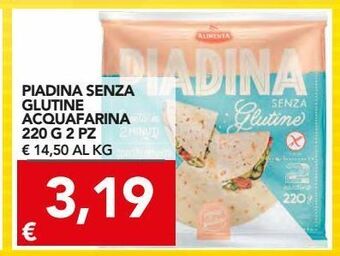 Piadina senza glutine acquafarina 220 g 2 pz