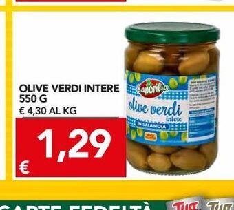 TuoDi Olive verdi intere 550 g offerta
