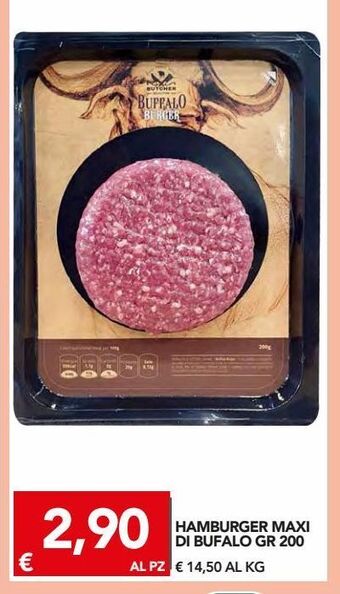 TuoDi Hamburger maxi di bufalo gr 200 offerta