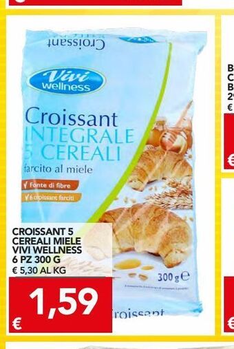TuoDi Croissant 5 cereali miele vivi wellness 6 pz 300 g offerta