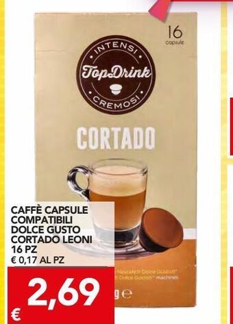 TuoDi Caffè capsule compatibili dolce gusto cortado leoni 16 pz offerta
