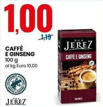 Eurospin Don Jerez Caffè e Ginseng 100 g offerta