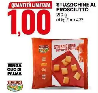 Eurospin Tre Mulini Stuzzichine Al Prosciutto 210 g offerta