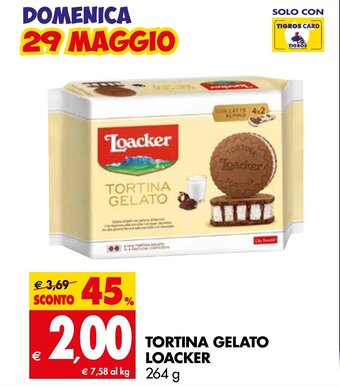 Tigros Loacker Tortina Gelato 264 g offerta