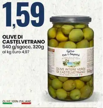Eurospin Giro tra i Sapori Olive Di Castelvetrano 540 g/sgocc. 320 g offerta