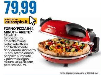 Forno 'Pizza in 4 Minuti - Ariete'