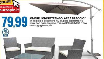 Eurospin Ombrellone Rettangolare a Braccio offerta