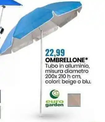 Eurospin Euro Garden Ombrellone 200x210 h cm offerta