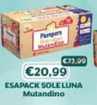 Huggies Pampers Esa Pack Sole Luna Mutandino
