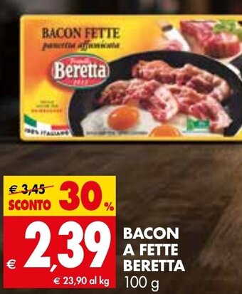 Tigros Beretta Bacon A Fette 100 g offerta