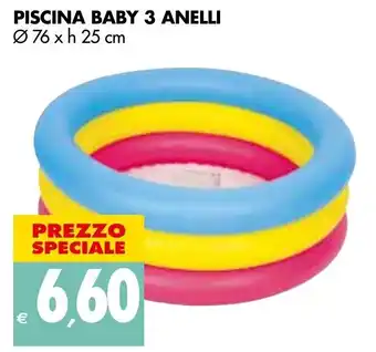 Tigros Piscina Baby 3 Anelli ø 76 x h 25 cm offerta