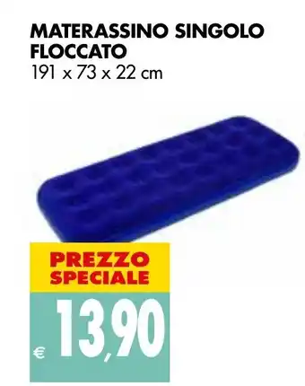 Materassino Singolo Floccato 191 x 73 x 22 cm