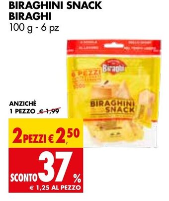 Tigros Biraghi Biraghini Snack 100 g - 6 pz offerta