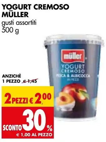Müller Yogurt Cremoso gusti assortitit 500 g