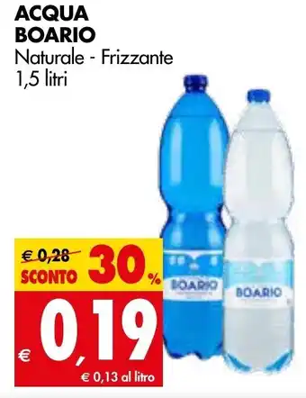 Tigros Boari Acqua Naturale - Frizzante 1,5 litri offerta