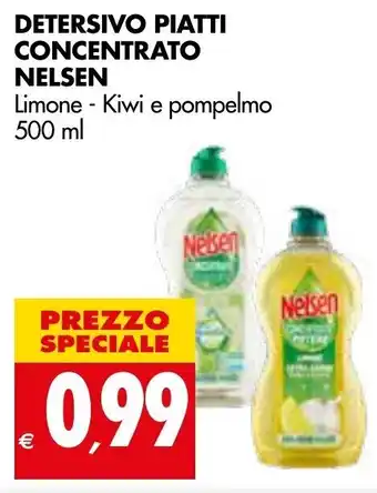 Tigros Nelsen Detersivo Piatti Concentrato Limone - Kiwi e pompelmo 500 ml offerta