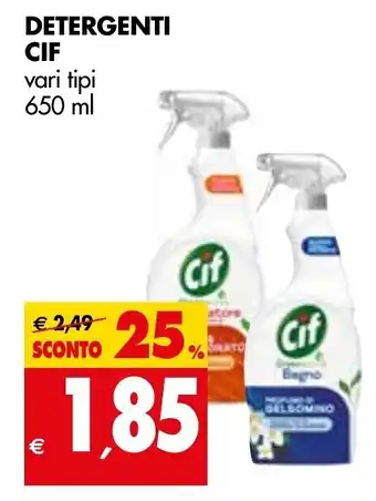 Tigros Cif Detergenti vari tipi 650 ml offerta