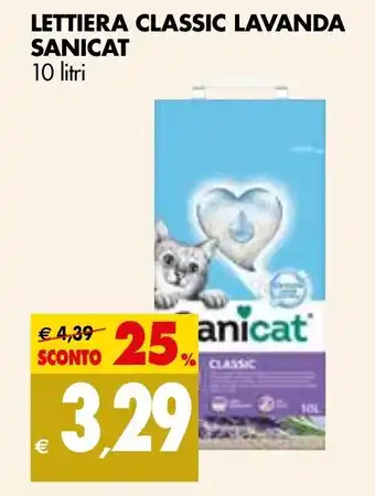 Tigros Sanicat Lettiera Classic Lavanda 10 litri offerta