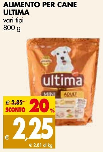 Tigros Ultima Alimento per Cane vari tipi 800 g offerta