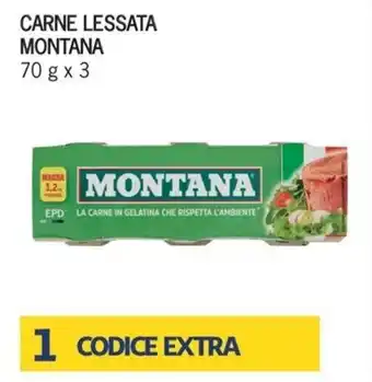 Iper Tosano Montana Carne Lessata 70 g x 3 offerta